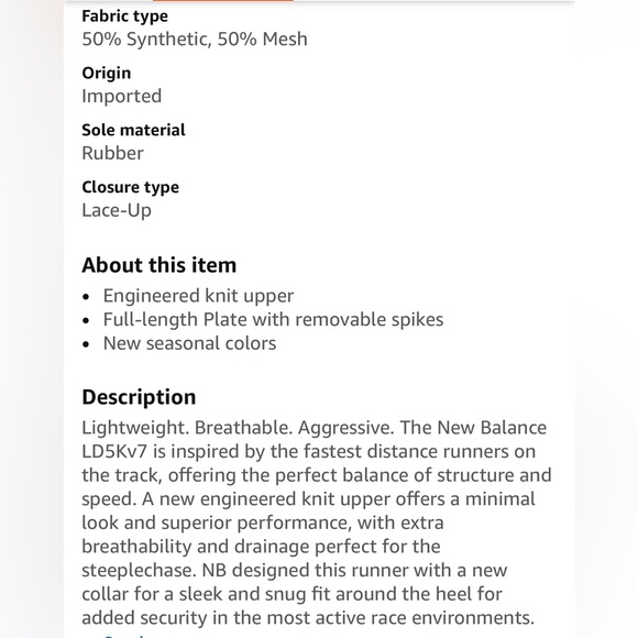 New Balance Men's Long Distance 5K V7‎ Running Shoe - Picture 9 of 9